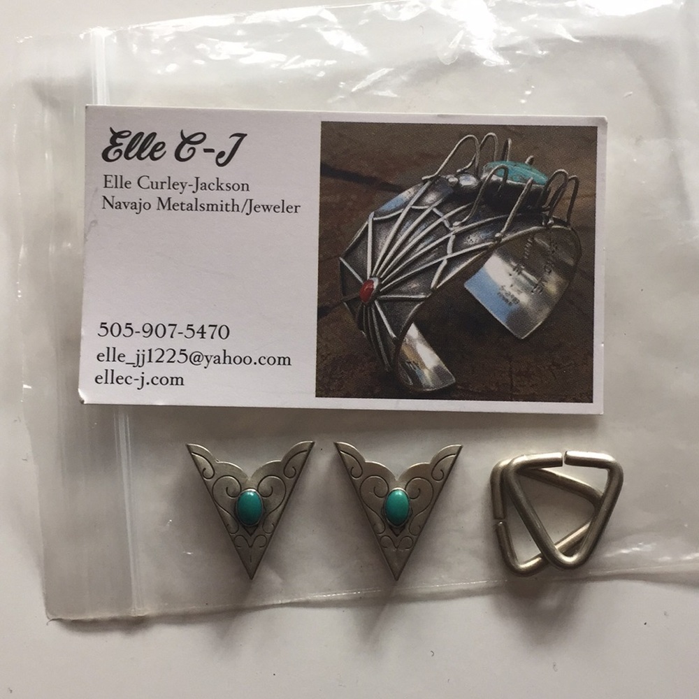 Hand made Southwestern collar tips